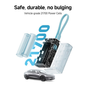 CUKTECH 10000mAh Power Bank with BUILT-IN Cable 33W Fast Charge for Xiaomi